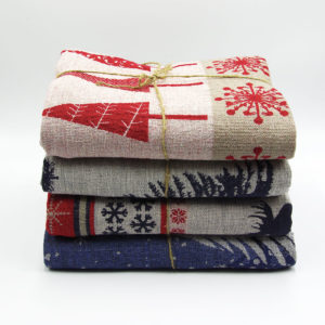 joli plaid de noël en lin lavé couleurs traditionnels style scandinave